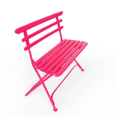 Beyaz arka plan üzerinde izole plaj sandalyesi