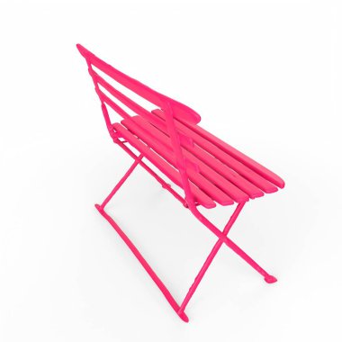 Beyaz arka plan üzerinde izole plaj sandalyesi