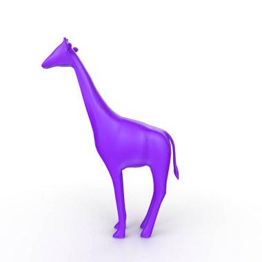 3d render of a purple horse isolated on white background