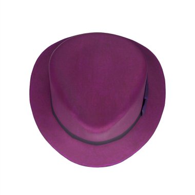 Beyaz arka plan üzerinde izole pembe şapka