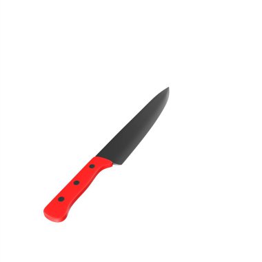 Mutfak bıçağı beyaz arkaplanda izole edilmiş.