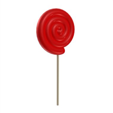 Beyaz arkaplanda lolipop izole edildi