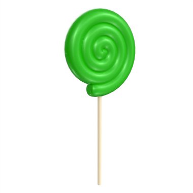 Beyaz arkaplanda lolipop izole edildi