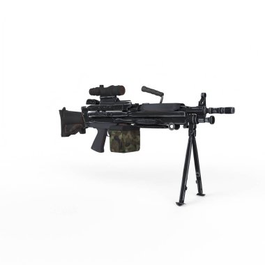 3d render of a black and white military man isolated on a background