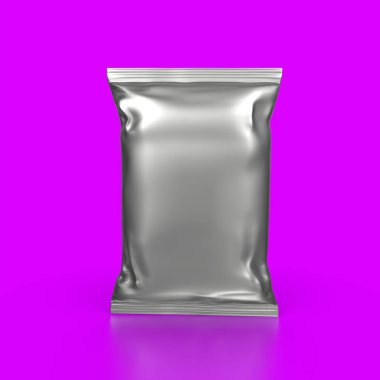 realistic 3d render of blank paper bag for food package or packaging.