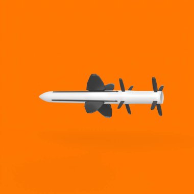 Gökyüzünde uçan bir uçak. 3d illüstrasyon