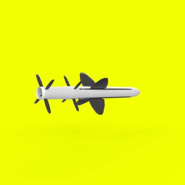 Gökyüzünde uçan bir uçak. 3d illüstrasyon