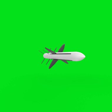 white airplane icon isolated on green background. airliner symbol. minimalism concept. 3d illustration.