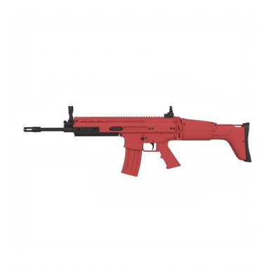 Beyaz arka plan üzerinde izole otomatik tüfek