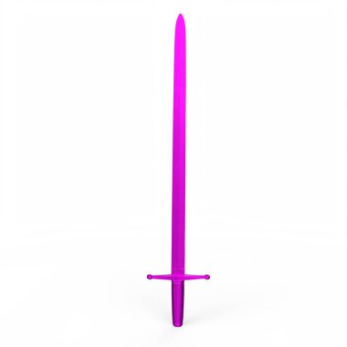 3d rendering of a sword isolated on white background