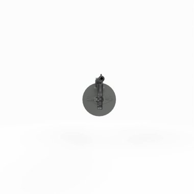 Beyaz arkaplanda bir robotun 3D canlandırması