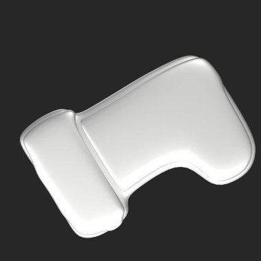 3d rendering of a white plastic plate isolated on a black background