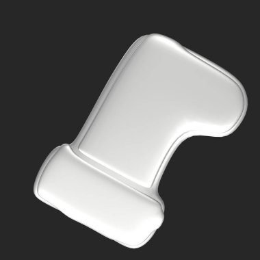 3d rendering of a white plastic container isolated on a black background