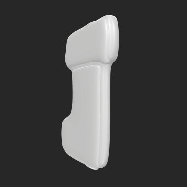 3d rendering of a white alphabet letter s isolated on a black background