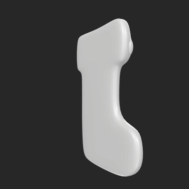 3d rendering of a letter s alphabet