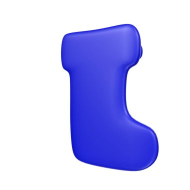 blue alphabet letter isolated on white background