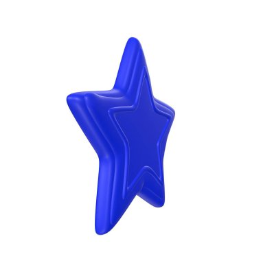 Yıldız simgesi. 3d illüstrasyon beyaz arkaplanda izole edildi