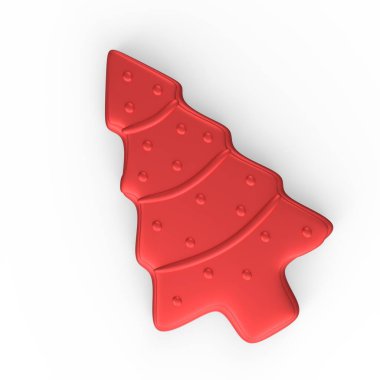 red hot dog icon isolated on white background. minimalism concept. 3d illustration.