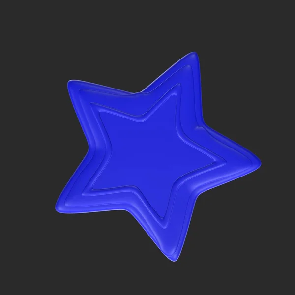 star icon. isometric illustration of stars vector icons isolated on black background