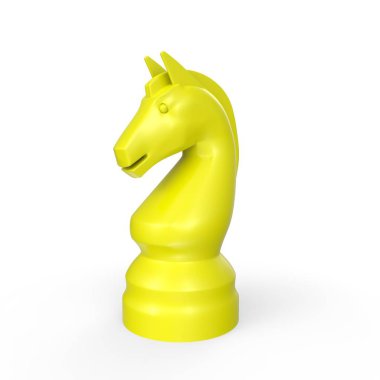 3d rendering of a chess game on a white background