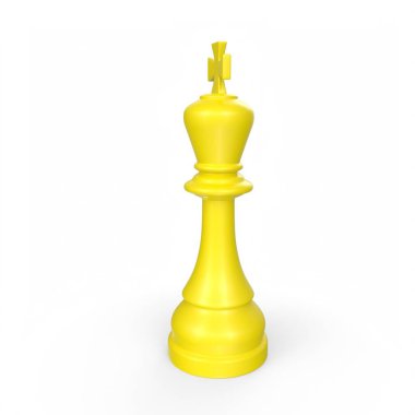 3d rendering of a chess game on a white background