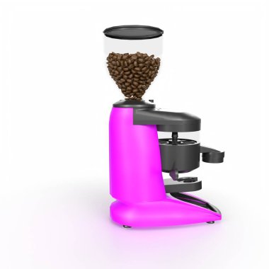 coffee maker with a cup of tea on a white background