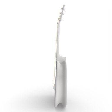 3d rendering of a white trumpet isolated on a plain background