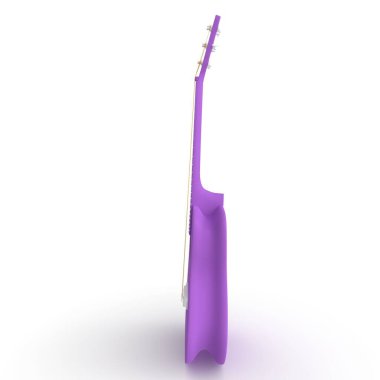 3d render of a guitar isolated on white background