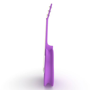 3d render of a guitar isolated on white background