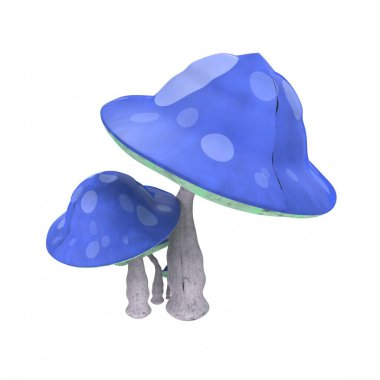 Ormandaki mantar, illüstrasyon, beyaz arkaplanda vektör.