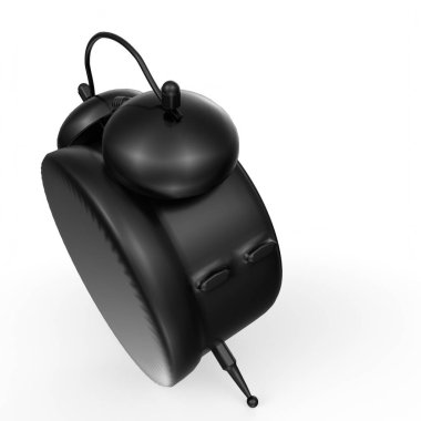 3d rendering of a black and white kettle isolated on a light background