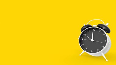 Alarm clock Sarı zemin üzerine