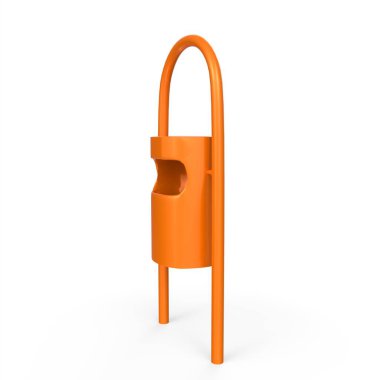 orange chair isolated on white background. 3d illustration