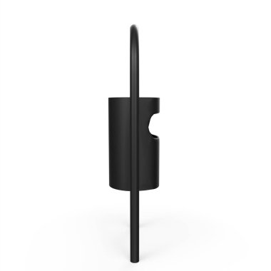 black electric plug icon isolated on white background. minimalism concept. 3d illustration.