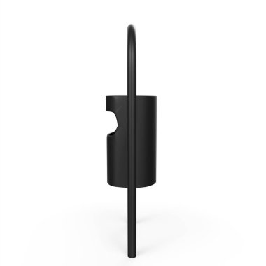 black electric plug icon isolated on white background. minimalism concept. 3d illustration.