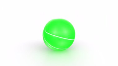 Beyaz arkaplanda yeşil top