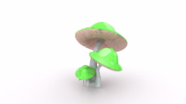 Small Green Toy Figurine White Background — Wideo stockowe