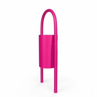 3d render of a purple shopping bag on a white background