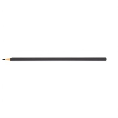 black pencil icon isolated on white background. 3d illustration