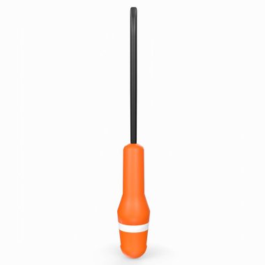 screwdriver with a red handle on a white background