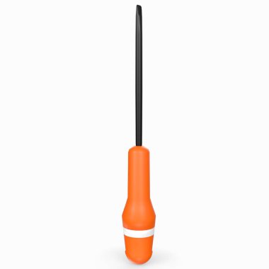 screwdriver with a red handle on a white background