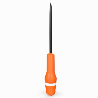 screwdriver with a black handle on a white background