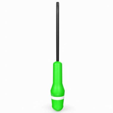 black screwdriver with a handle on a white background