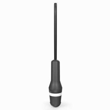 black vacuum cleaner isolated on white background. 3d illustration