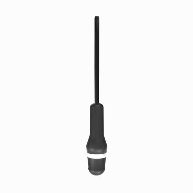 black screwdriver with a handle on a white background