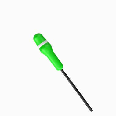 Beyaz arkaplanda yeşil işaret izole edildi