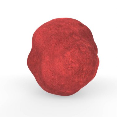 3d render of a red apple isolated on white background