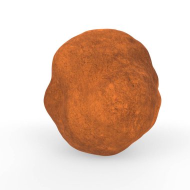 whole brown walnut isolated on white background