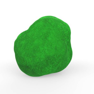 Beyaz arkaplanda yeşil yaprak izole edildi