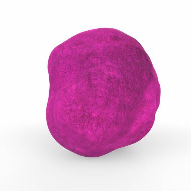 3d render of a purple mango isolated on white background